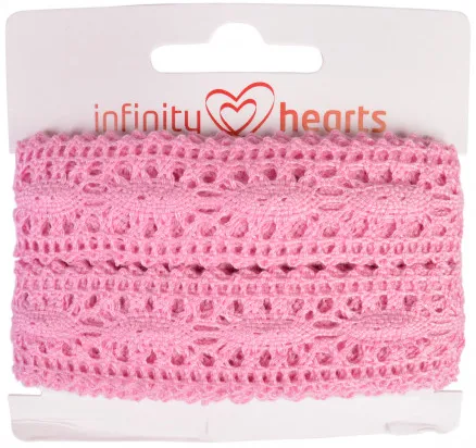 Infinity Hearts Blondebånd Polyester 25mm 09 Rosa - 5m
