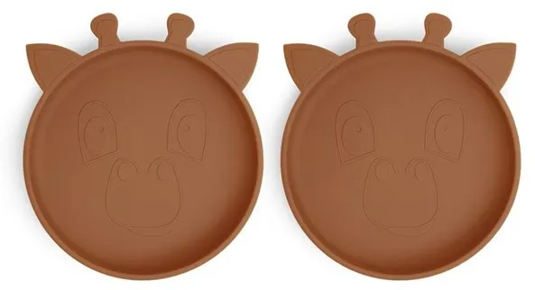 Nuuroo Akila silikonetallerken 2-pak - Caramel Café