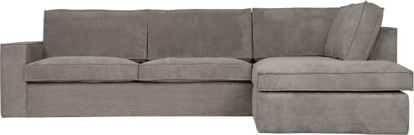 Thomas, hjørnesofa høyre, lysegrå, H92x283x197 cm